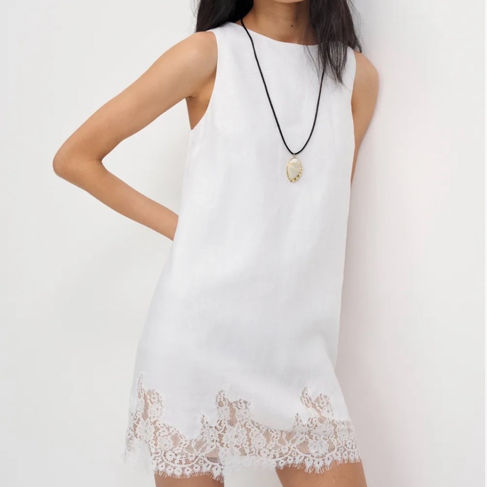 Reformation Jessalyn Linen Lace Dress